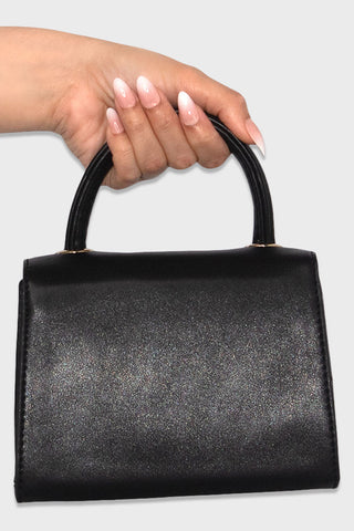 mini purse black back