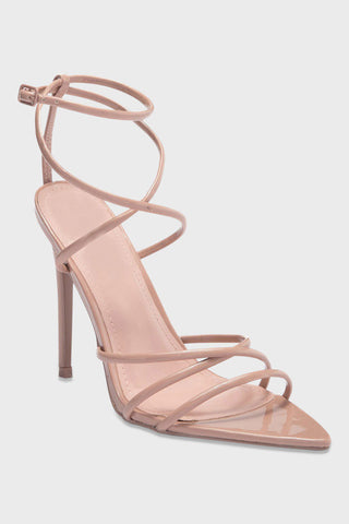 nude strappy sandals front