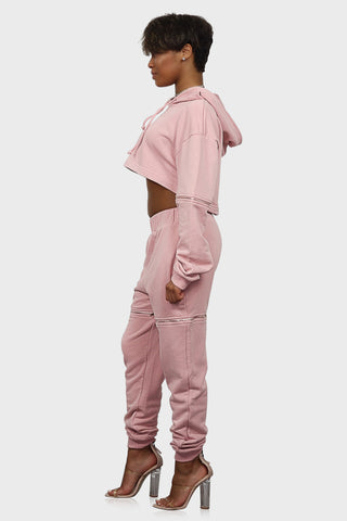 pink sweatsuit set side